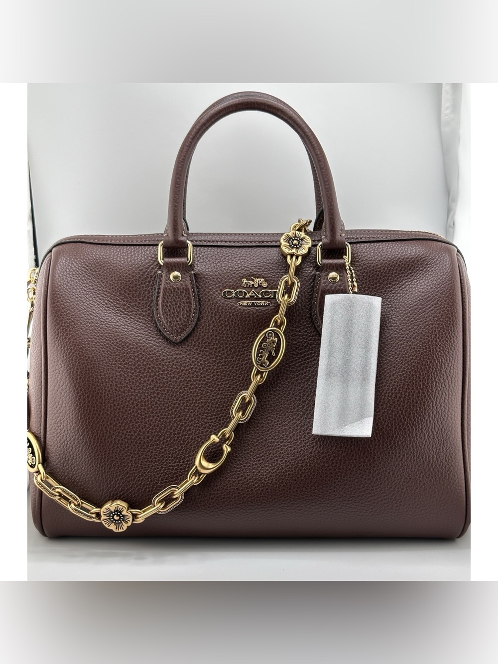 COACH Rowan Large Satchel Bag, MAPLE; RARE ITEM